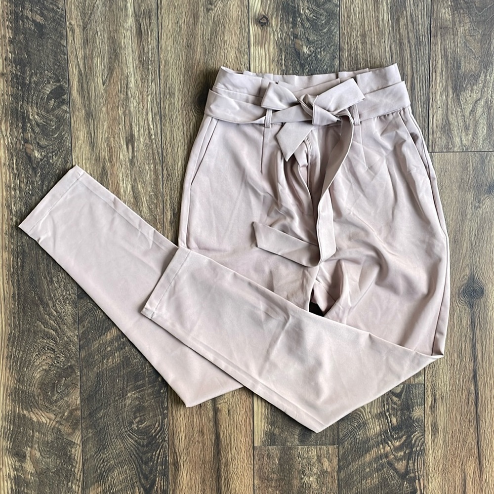 Stretchy Paper Bag Waist Trousers